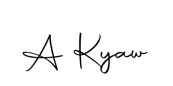 How to make A Kyaw signature? Autography-DOLnW is a professional autograph style. Create handwritten signature for A Kyaw name. A Kyaw signature style 10 images and pictures png