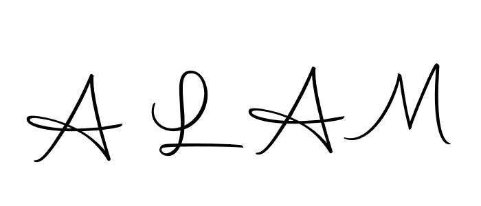 Design your own signature with our free online signature maker. With this signature software, you can create a handwritten (Autography-DOLnW) signature for name A L A M. A L A M signature style 10 images and pictures png