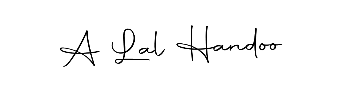 Use a signature maker to create a handwritten signature online. With this signature software, you can design (Autography-DOLnW) your own signature for name A Lal Handoo. A Lal Handoo signature style 10 images and pictures png