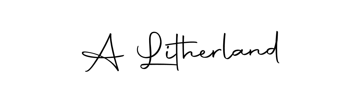 You should practise on your own different ways (Autography-DOLnW) to write your name (A Litherland) in signature. don't let someone else do it for you. A Litherland signature style 10 images and pictures png