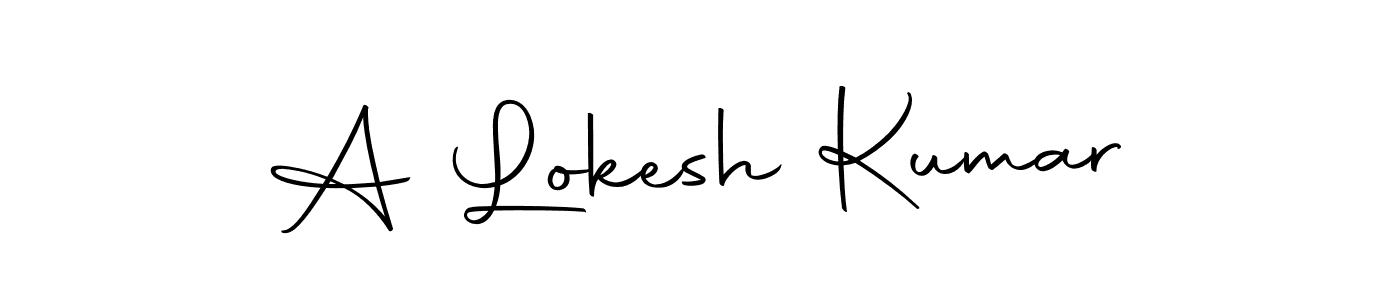 Use a signature maker to create a handwritten signature online. With this signature software, you can design (Autography-DOLnW) your own signature for name A Lokesh Kumar. A Lokesh Kumar signature style 10 images and pictures png