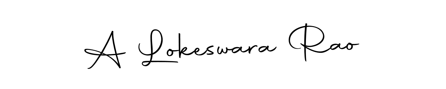 How to make A Lokeswara Rao name signature. Use Autography-DOLnW style for creating short signs online. This is the latest handwritten sign. A Lokeswara Rao signature style 10 images and pictures png