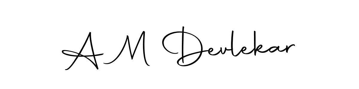 if you are searching for the best signature style for your name A M Devlekar. so please give up your signature search. here we have designed multiple signature styles  using Autography-DOLnW. A M Devlekar signature style 10 images and pictures png