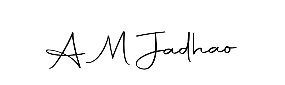 Create a beautiful signature design for name A M Jadhao. With this signature (Autography-DOLnW) fonts, you can make a handwritten signature for free. A M Jadhao signature style 10 images and pictures png