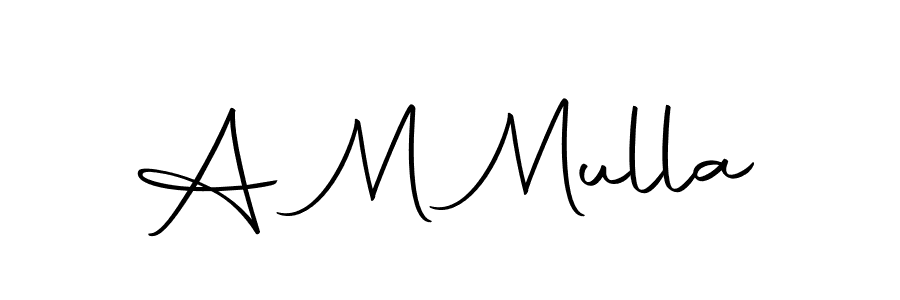 A M Mulla stylish signature style. Best Handwritten Sign (Autography-DOLnW) for my name. Handwritten Signature Collection Ideas for my name A M Mulla. A M Mulla signature style 10 images and pictures png