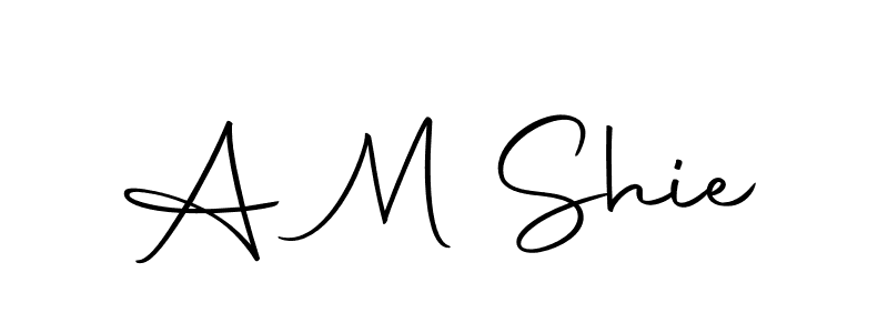 The best way (Autography-DOLnW) to make a short signature is to pick only two or three words in your name. The name A M Shie include a total of six letters. For converting this name. A M Shie signature style 10 images and pictures png