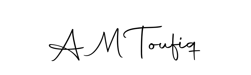 The best way (Autography-DOLnW) to make a short signature is to pick only two or three words in your name. The name A M Toufiq include a total of six letters. For converting this name. A M Toufiq signature style 10 images and pictures png