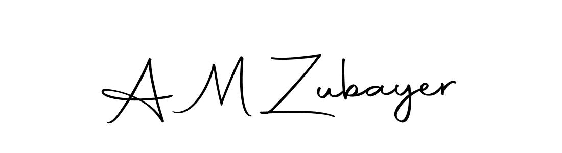 How to make A M Zubayer name signature. Use Autography-DOLnW style for creating short signs online. This is the latest handwritten sign. A M Zubayer signature style 10 images and pictures png