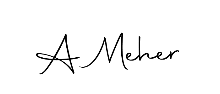 Create a beautiful signature design for name A Meher. With this signature (Autography-DOLnW) fonts, you can make a handwritten signature for free. A Meher signature style 10 images and pictures png
