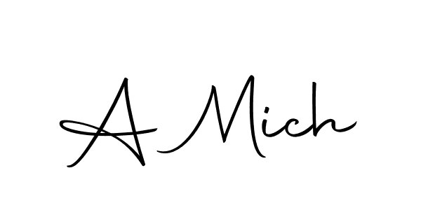 Use a signature maker to create a handwritten signature online. With this signature software, you can design (Autography-DOLnW) your own signature for name A Mich. A Mich signature style 10 images and pictures png