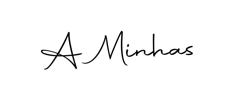 Create a beautiful signature design for name A Minhas. With this signature (Autography-DOLnW) fonts, you can make a handwritten signature for free. A Minhas signature style 10 images and pictures png