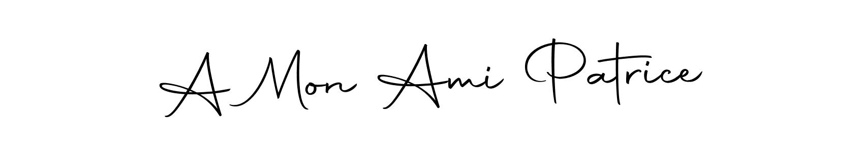 This is the best signature style for the A Mon Ami Patrice name. Also you like these signature font (Autography-DOLnW). Mix name signature. A Mon Ami Patrice signature style 10 images and pictures png