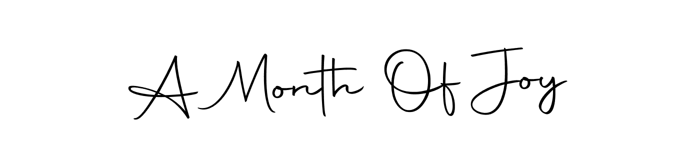 Design your own signature with our free online signature maker. With this signature software, you can create a handwritten (Autography-DOLnW) signature for name A Month Of Joy. A Month Of Joy signature style 10 images and pictures png