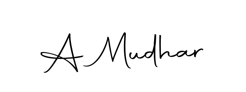Create a beautiful signature design for name A Mudhar. With this signature (Autography-DOLnW) fonts, you can make a handwritten signature for free. A Mudhar signature style 10 images and pictures png