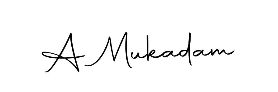 Design your own signature with our free online signature maker. With this signature software, you can create a handwritten (Autography-DOLnW) signature for name A Mukadam. A Mukadam signature style 10 images and pictures png