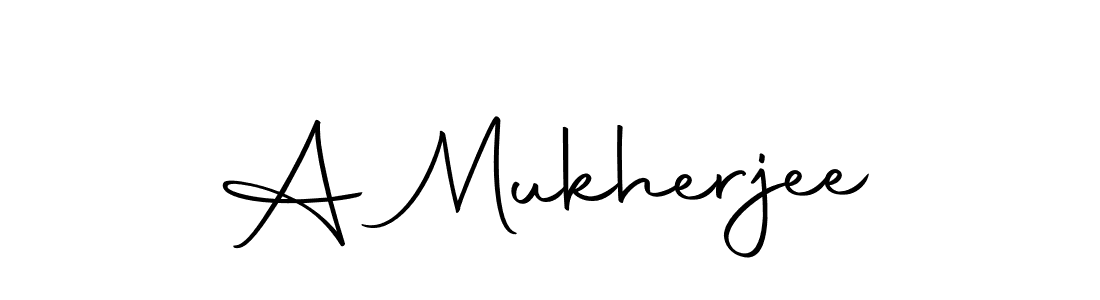 How to make A Mukherjee name signature. Use Autography-DOLnW style for creating short signs online. This is the latest handwritten sign. A Mukherjee signature style 10 images and pictures png