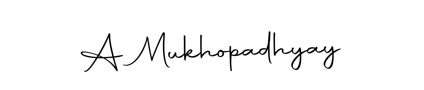 Make a beautiful signature design for name A Mukhopadhyay. With this signature (Autography-DOLnW) style, you can create a handwritten signature for free. A Mukhopadhyay signature style 10 images and pictures png