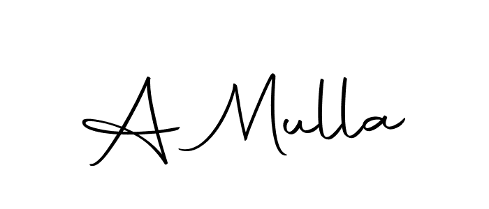 A Mulla stylish signature style. Best Handwritten Sign (Autography-DOLnW) for my name. Handwritten Signature Collection Ideas for my name A Mulla. A Mulla signature style 10 images and pictures png
