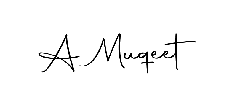 Similarly Autography-DOLnW is the best handwritten signature design. Signature creator online .You can use it as an online autograph creator for name A Muqeet. A Muqeet signature style 10 images and pictures png