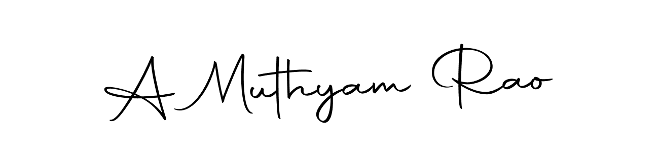 How to make A Muthyam Rao name signature. Use Autography-DOLnW style for creating short signs online. This is the latest handwritten sign. A Muthyam Rao signature style 10 images and pictures png
