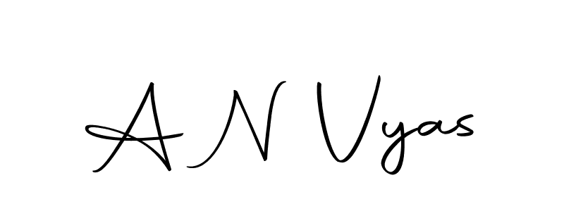 Create a beautiful signature design for name A N Vyas. With this signature (Autography-DOLnW) fonts, you can make a handwritten signature for free. A N Vyas signature style 10 images and pictures png
