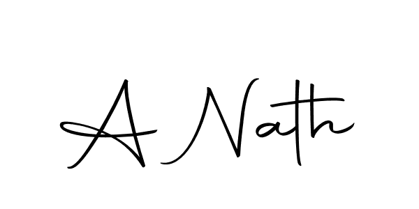 Design your own signature with our free online signature maker. With this signature software, you can create a handwritten (Autography-DOLnW) signature for name A Nath. A Nath signature style 10 images and pictures png