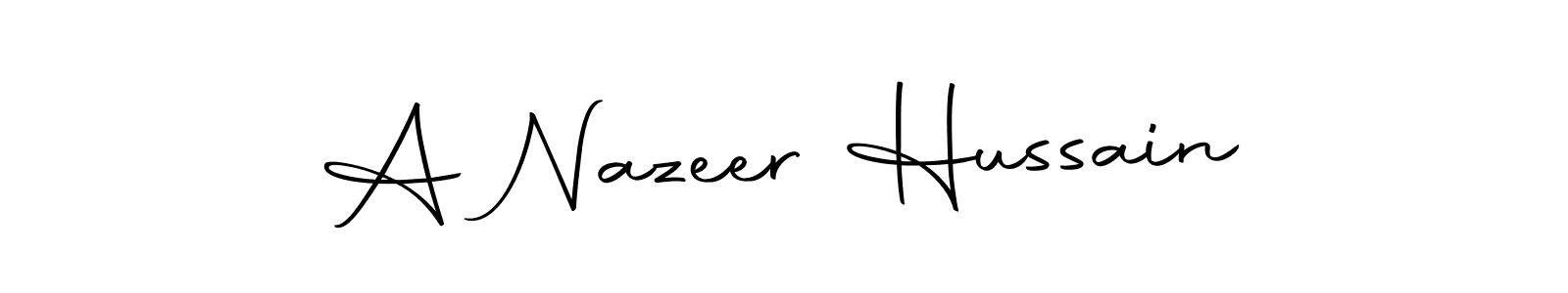 Also You can easily find your signature by using the search form. We will create A Nazeer Hussain name handwritten signature images for you free of cost using Autography-DOLnW sign style. A Nazeer Hussain signature style 10 images and pictures png