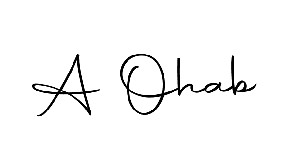 The best way (Autography-DOLnW) to make a short signature is to pick only two or three words in your name. The name A Ohab include a total of six letters. For converting this name. A Ohab signature style 10 images and pictures png