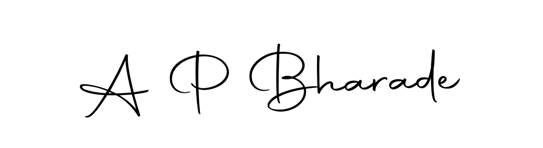 Also we have A P Bharade name is the best signature style. Create professional handwritten signature collection using Autography-DOLnW autograph style. A P Bharade signature style 10 images and pictures png