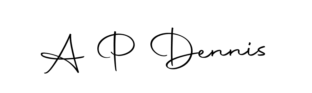 How to make A P Dennis signature? Autography-DOLnW is a professional autograph style. Create handwritten signature for A P Dennis name. A P Dennis signature style 10 images and pictures png