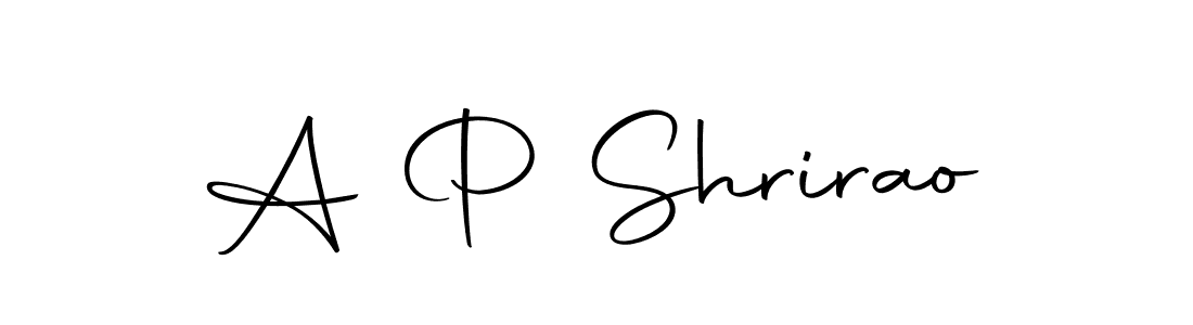 You should practise on your own different ways (Autography-DOLnW) to write your name (A P Shrirao) in signature. don't let someone else do it for you. A P Shrirao signature style 10 images and pictures png