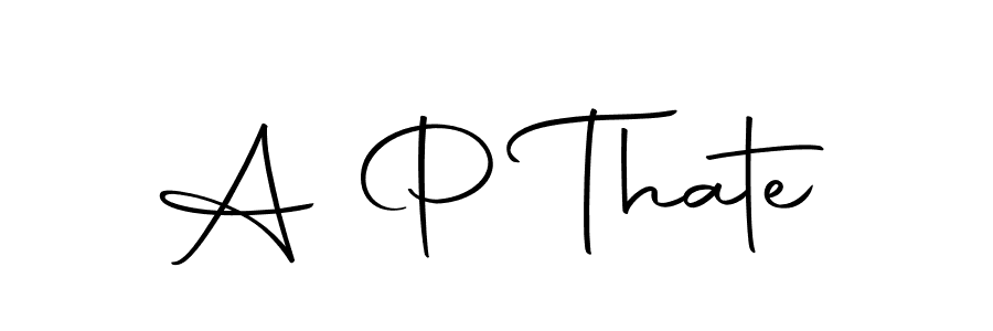 Also we have A P Thate name is the best signature style. Create professional handwritten signature collection using Autography-DOLnW autograph style. A P Thate signature style 10 images and pictures png