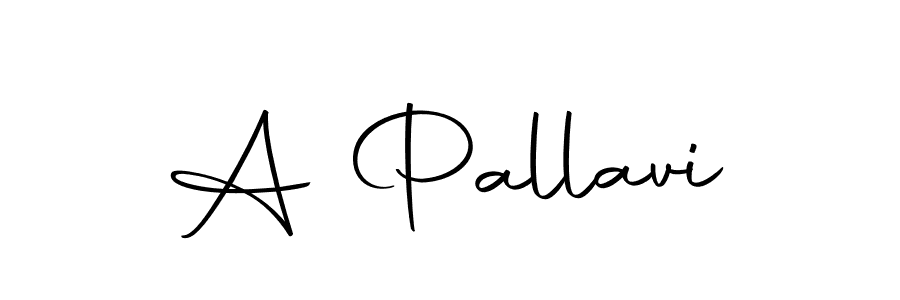 Create a beautiful signature design for name A Pallavi. With this signature (Autography-DOLnW) fonts, you can make a handwritten signature for free. A Pallavi signature style 10 images and pictures png