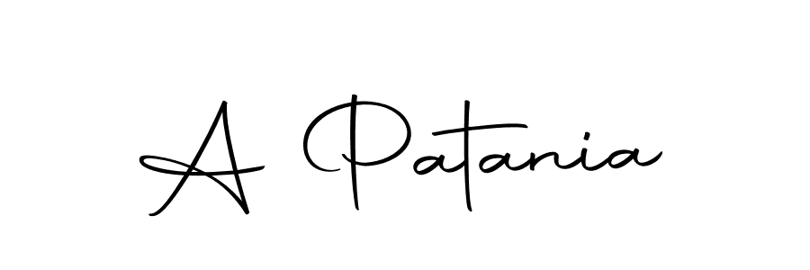 Design your own signature with our free online signature maker. With this signature software, you can create a handwritten (Autography-DOLnW) signature for name A Patania. A Patania signature style 10 images and pictures png