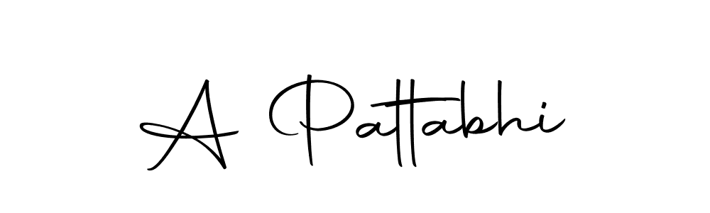 The best way (Autography-DOLnW) to make a short signature is to pick only two or three words in your name. The name A Pattabhi include a total of six letters. For converting this name. A Pattabhi signature style 10 images and pictures png