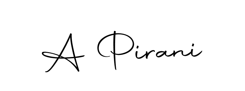 Design your own signature with our free online signature maker. With this signature software, you can create a handwritten (Autography-DOLnW) signature for name A Pirani. A Pirani signature style 10 images and pictures png