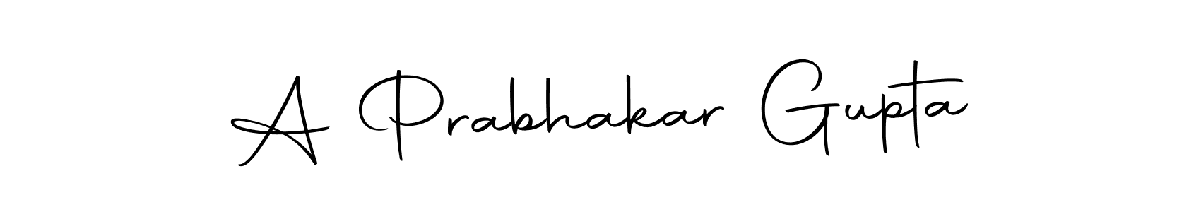 How to make A Prabhakar Gupta name signature. Use Autography-DOLnW style for creating short signs online. This is the latest handwritten sign. A Prabhakar Gupta signature style 10 images and pictures png
