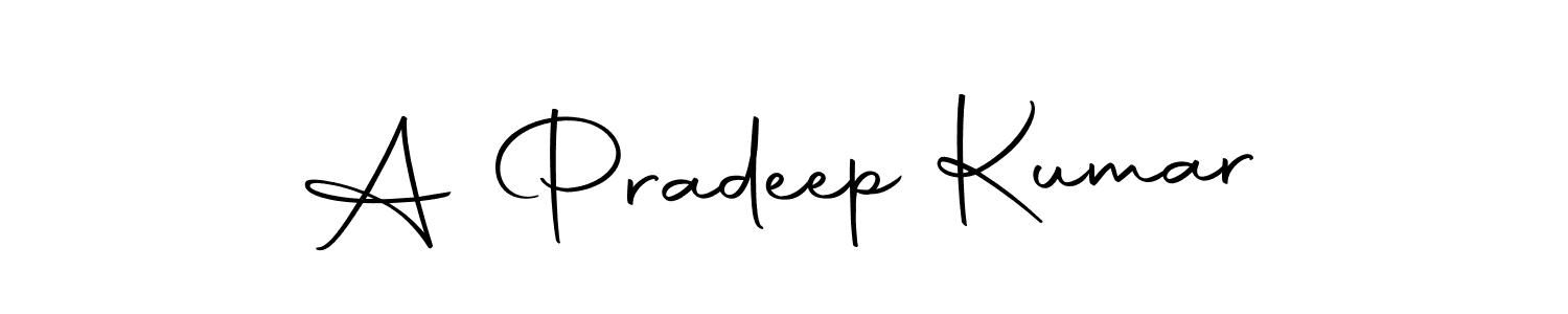 Make a beautiful signature design for name A Pradeep Kumar. Use this online signature maker to create a handwritten signature for free. A Pradeep Kumar signature style 10 images and pictures png