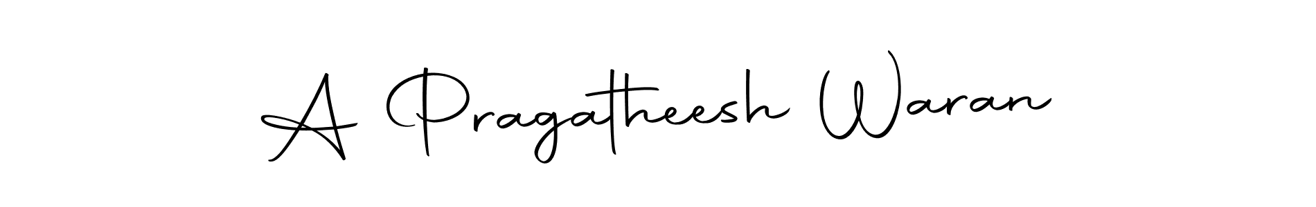 Make a beautiful signature design for name A Pragatheesh Waran. Use this online signature maker to create a handwritten signature for free. A Pragatheesh Waran signature style 10 images and pictures png