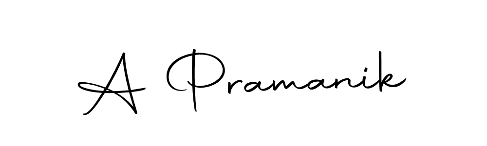 Use a signature maker to create a handwritten signature online. With this signature software, you can design (Autography-DOLnW) your own signature for name A Pramanik. A Pramanik signature style 10 images and pictures png