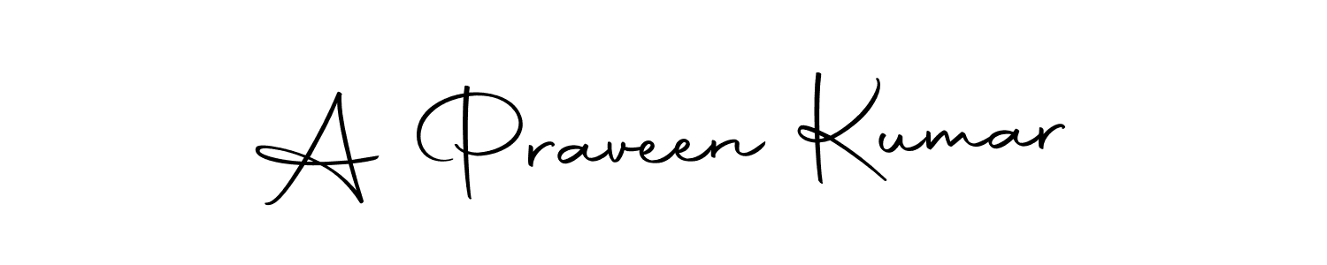 Use a signature maker to create a handwritten signature online. With this signature software, you can design (Autography-DOLnW) your own signature for name A Praveen Kumar. A Praveen Kumar signature style 10 images and pictures png