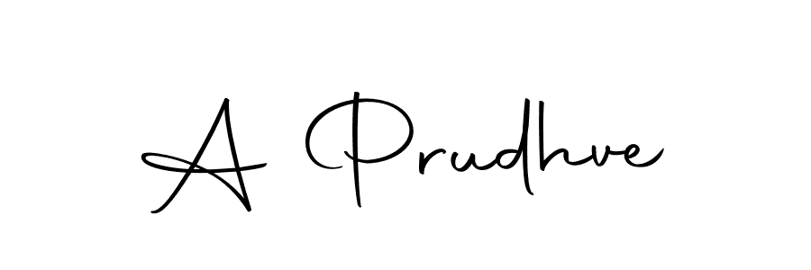 Create a beautiful signature design for name A Prudhve. With this signature (Autography-DOLnW) fonts, you can make a handwritten signature for free. A Prudhve signature style 10 images and pictures png
