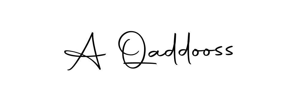 Design your own signature with our free online signature maker. With this signature software, you can create a handwritten (Autography-DOLnW) signature for name A Qaddooss. A Qaddooss signature style 10 images and pictures png