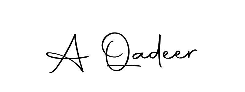 Design your own signature with our free online signature maker. With this signature software, you can create a handwritten (Autography-DOLnW) signature for name A Qadeer. A Qadeer signature style 10 images and pictures png