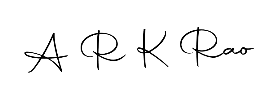 How to make A R K Rao name signature. Use Autography-DOLnW style for creating short signs online. This is the latest handwritten sign. A R K Rao signature style 10 images and pictures png
