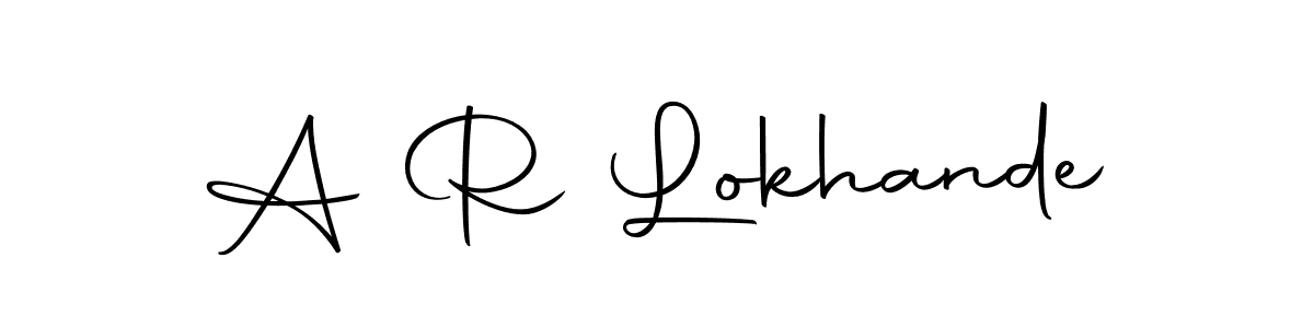 Use a signature maker to create a handwritten signature online. With this signature software, you can design (Autography-DOLnW) your own signature for name A R Lokhande. A R Lokhande signature style 10 images and pictures png