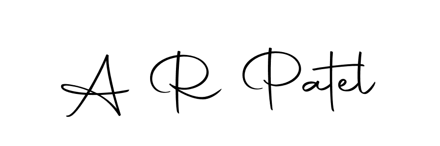 Use a signature maker to create a handwritten signature online. With this signature software, you can design (Autography-DOLnW) your own signature for name A R Patel. A R Patel signature style 10 images and pictures png