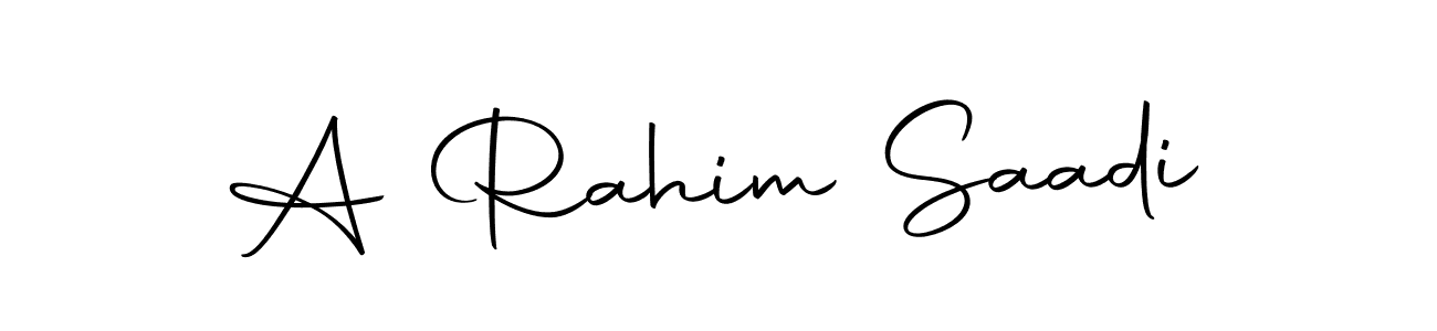 Also we have A Rahim Saadi name is the best signature style. Create professional handwritten signature collection using Autography-DOLnW autograph style. A Rahim Saadi signature style 10 images and pictures png