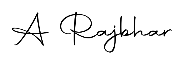 Create a personalized artistic stamp with A Rajbhar in Autography-DOLnW font. Perfect for visual artists, designers, and influencers. A Rajbhar signature style 10 images and pictures png