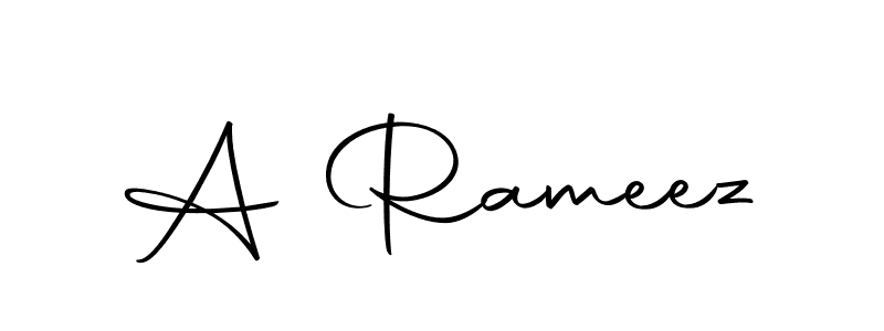 Use a signature maker to create a handwritten signature online. With this signature software, you can design (Autography-DOLnW) your own signature for name A Rameez. A Rameez signature style 10 images and pictures png